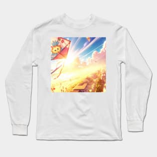 Kite Flying in the Morning Sunshine Long Sleeve T-Shirt